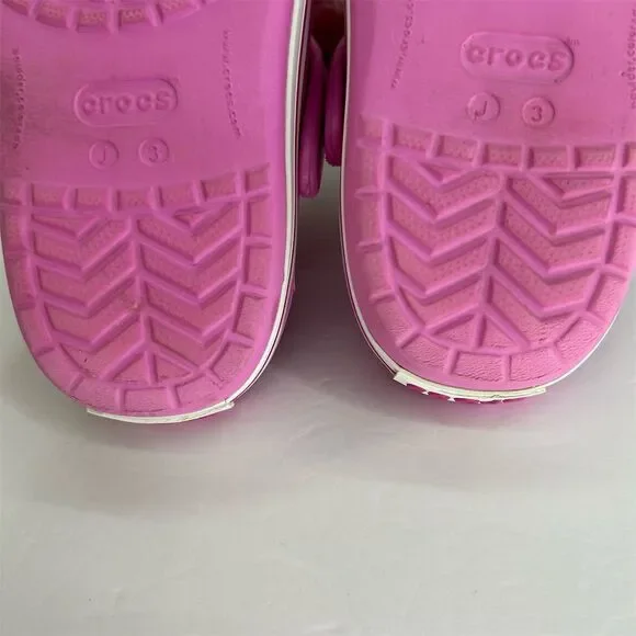 Crocs Crocband Girls Size 3 Pink Clogs Sandals Casual Shoes - Picture 10 of 11